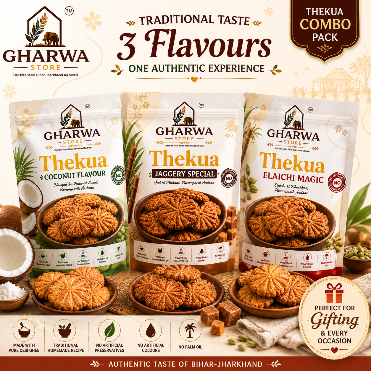 Gharwa Store Thekua 3 Combo
